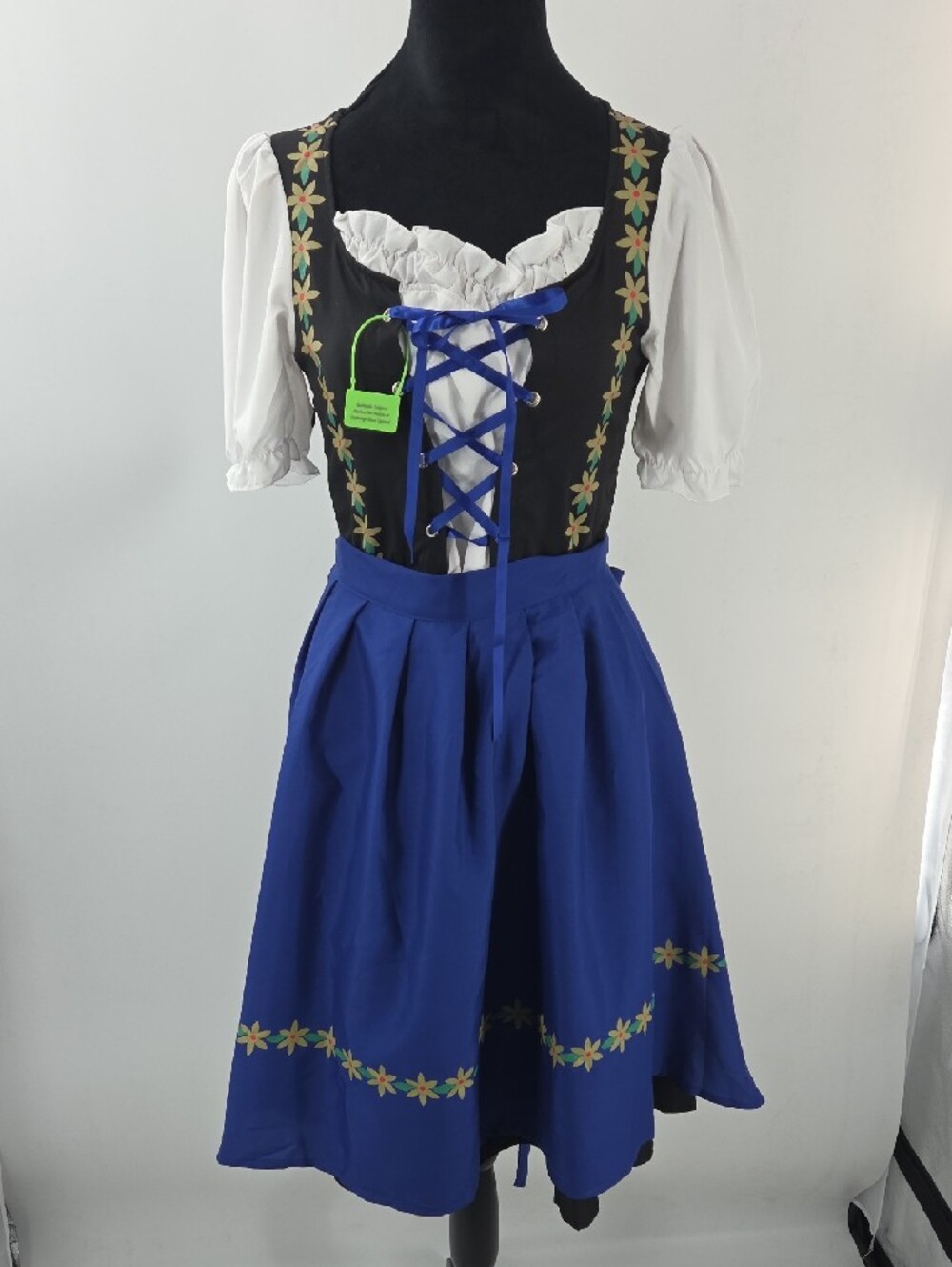 Blue & Black Oktoberfest Drindl with Embroidered Apron - Picture 2 of 16